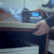 Panic button at the Reception desk