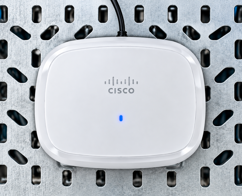 Cisco Access Point on Perforated Steel Tray